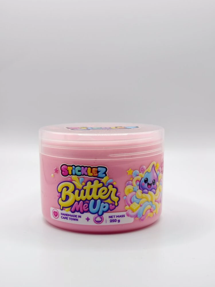 Sticklez Butter Me Up slime jar in pink