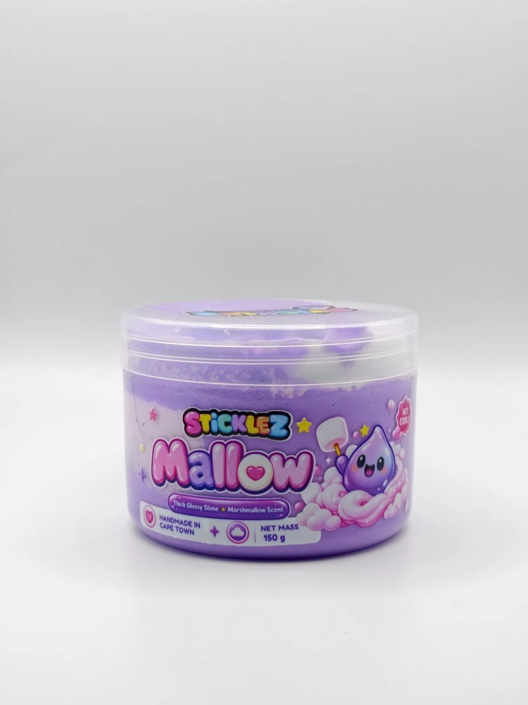 Sticklez Mallow slime jar in lavender